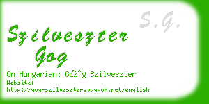 szilveszter gog business card